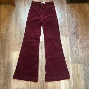 Rolla’s east coast flare burgundy corduroy pants